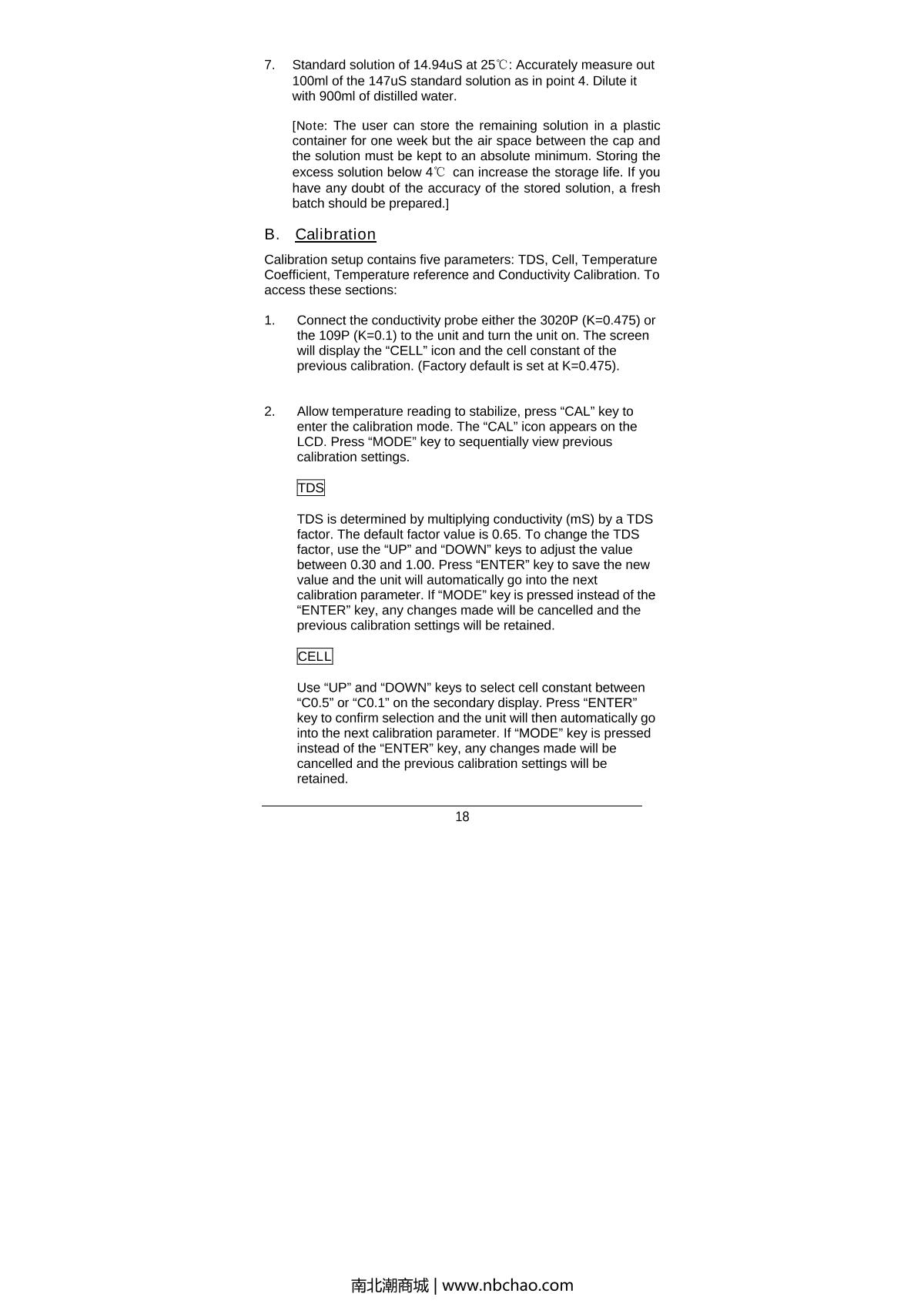 JENCO 3020M Water quality Measurement InstrumentManual page 19