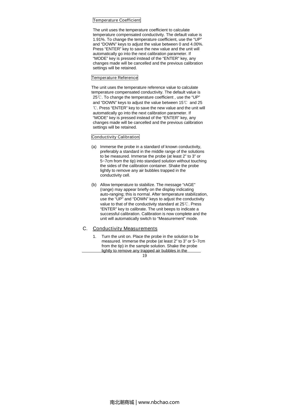 JENCO 3020M Water quality Measurement InstrumentManual page 20