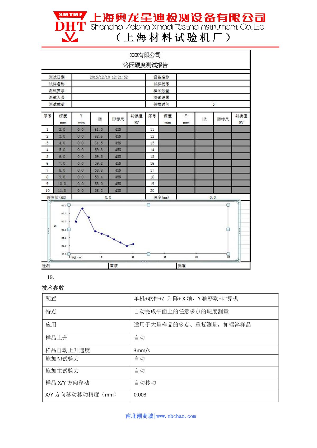 SMTMF JMHRS-150-XYZ Automatic precision Rockwell Hardness Tester (machine head mobile) brochure page 8
