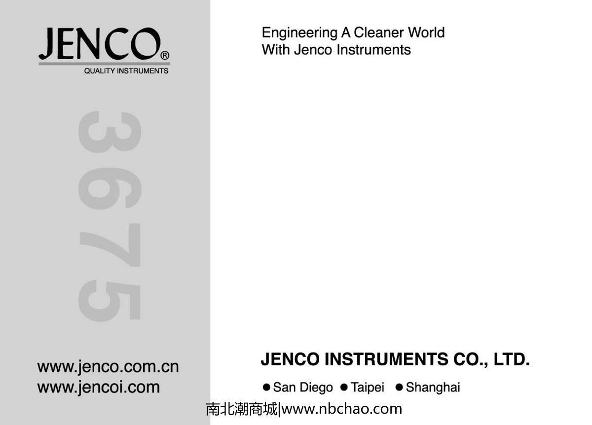 JENCO 3675 (set) pH oxidation controllerManual page 1