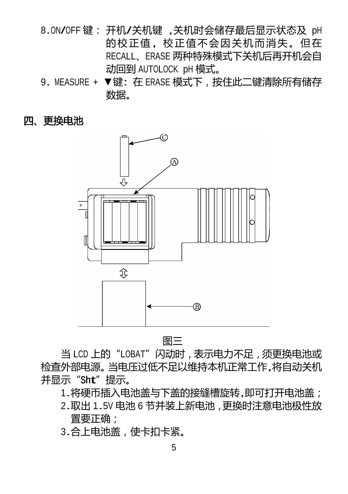 JENCO 6230M Portable PH/oxidation/temperature TesterManual page 6