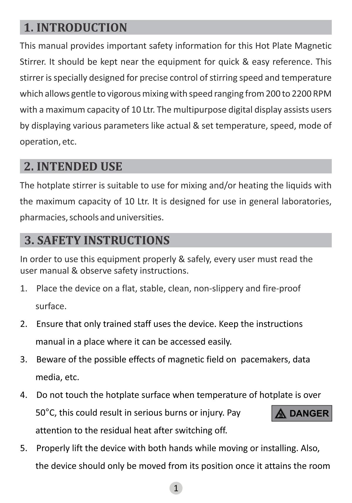 BIOFIL MS HP320D Magnetic StirrerManual page 4