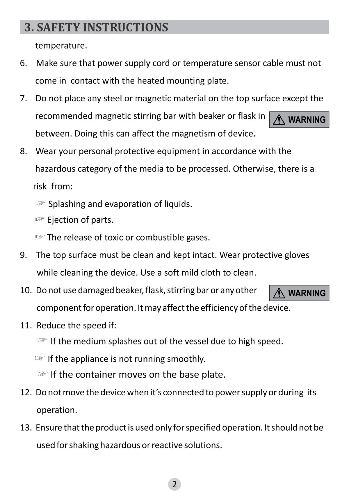 BIOFIL MS HP320D Magnetic StirrerManual page 5