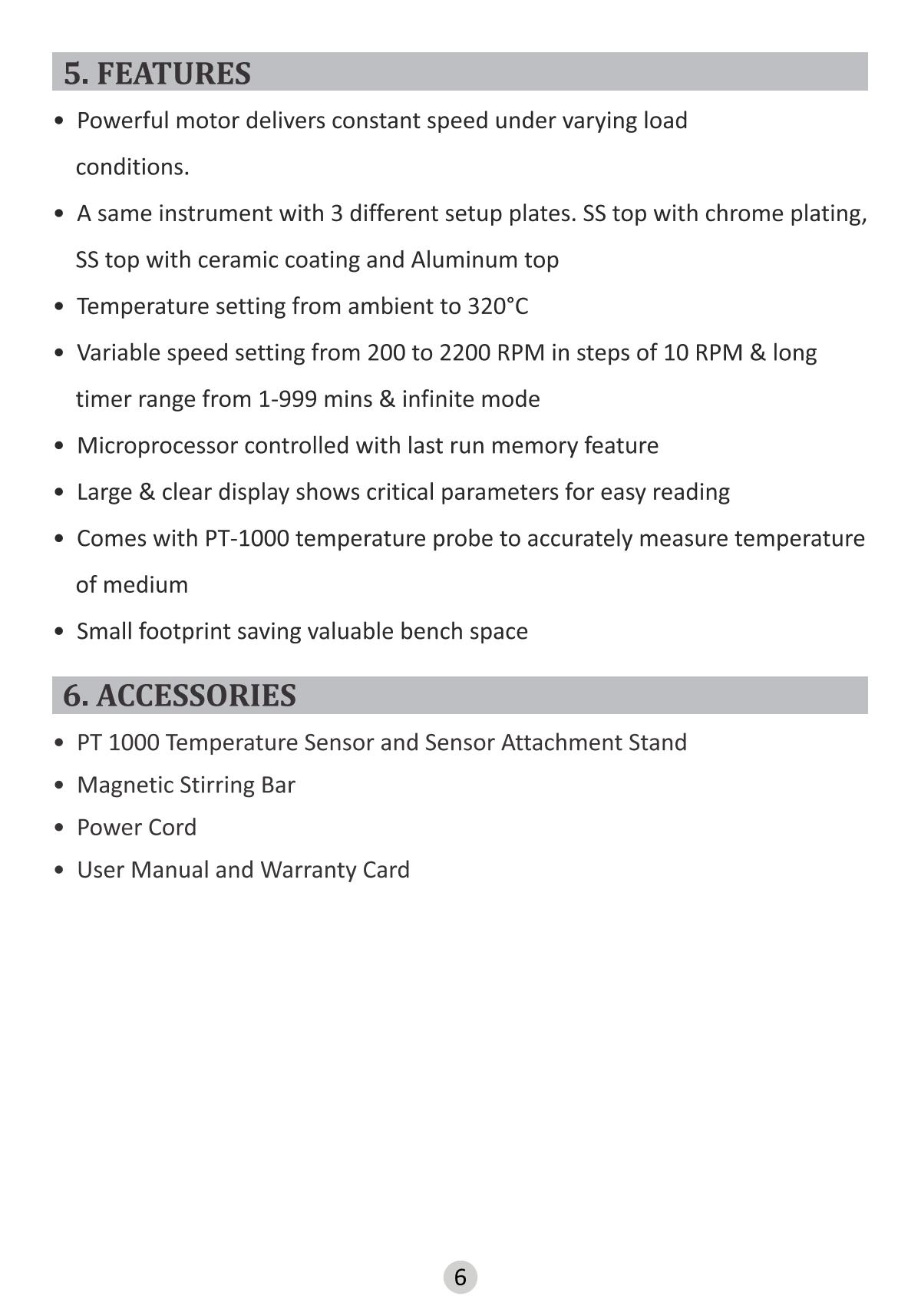 BIOFIL MS HP320D Magnetic StirrerManual page 9