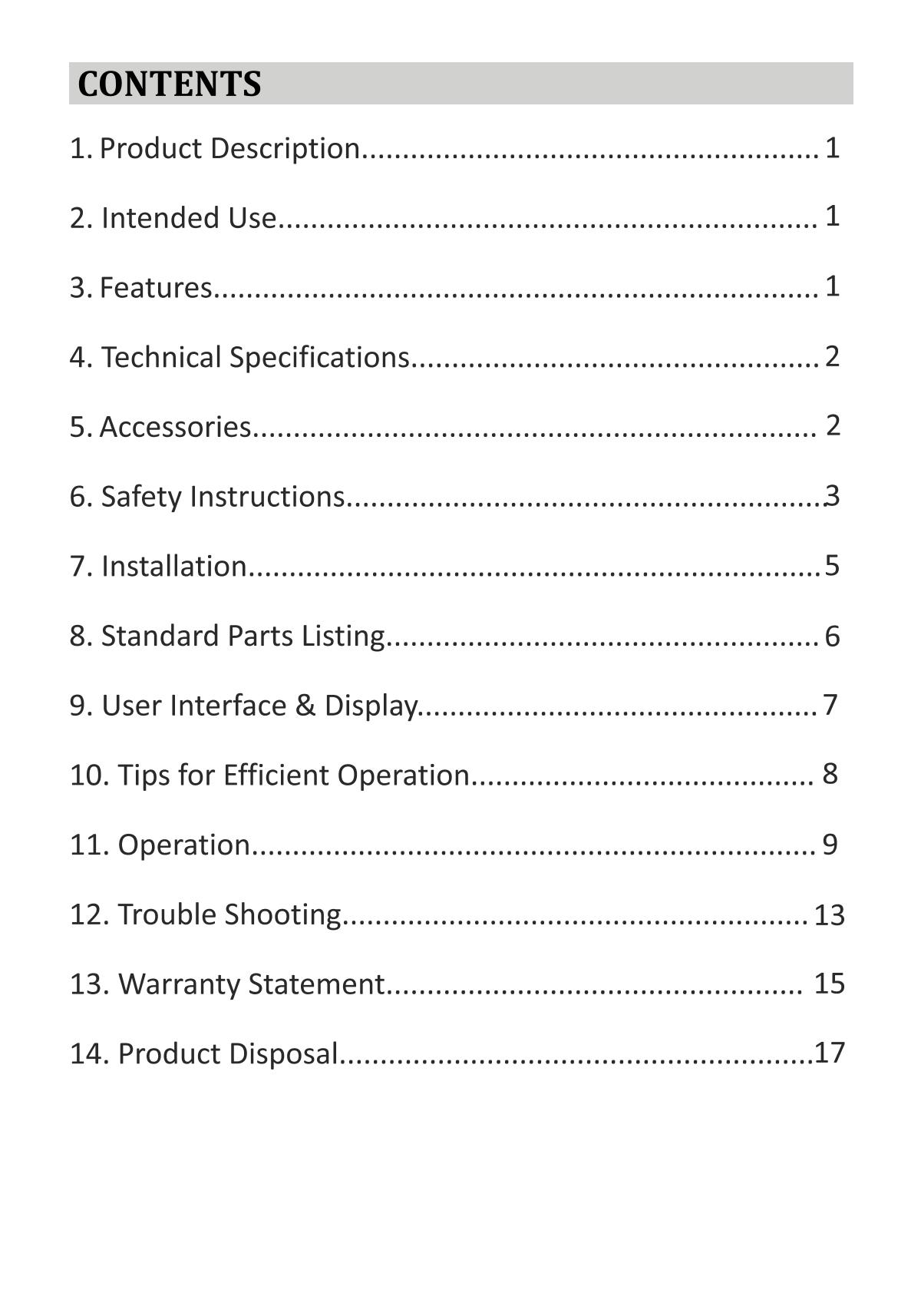 BIOFIL MS 15M Magnetic StirrerManual page 3