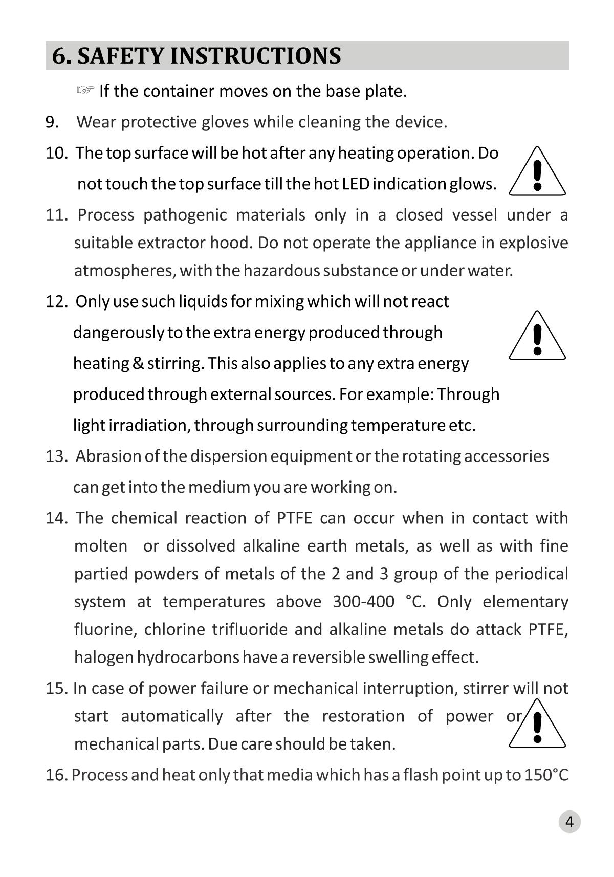BIOFIL MS 15M Magnetic StirrerManual page 8