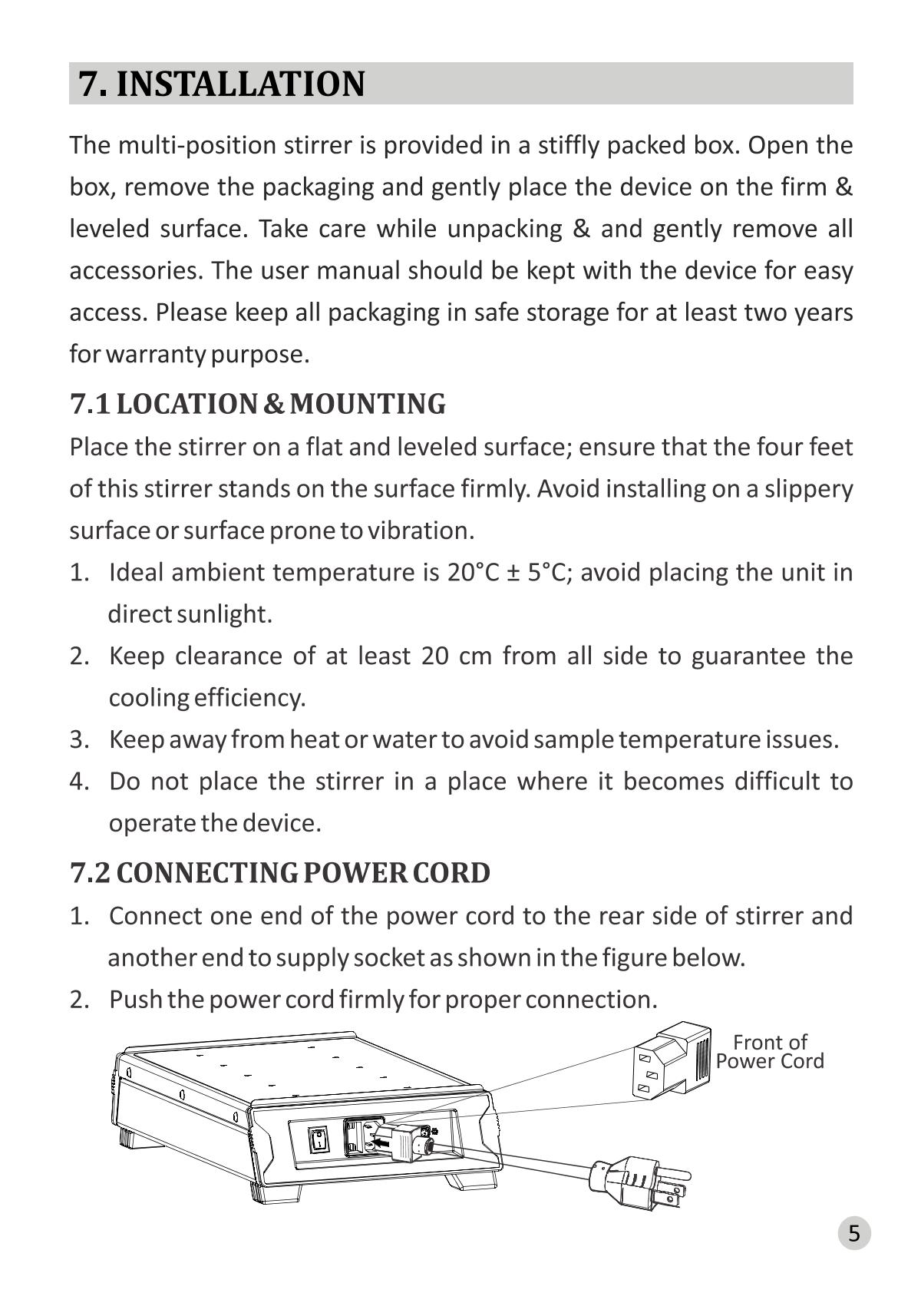 BIOFIL MS 15M Magnetic StirrerManual page 9
