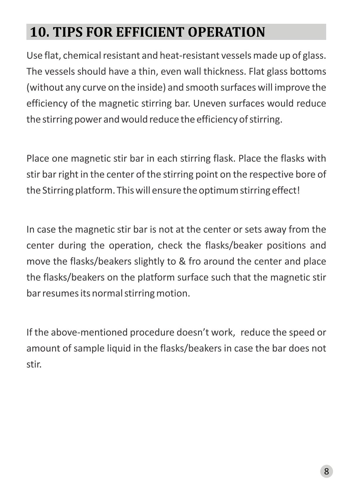 BIOFIL MS 15M Magnetic StirrerManual page 12