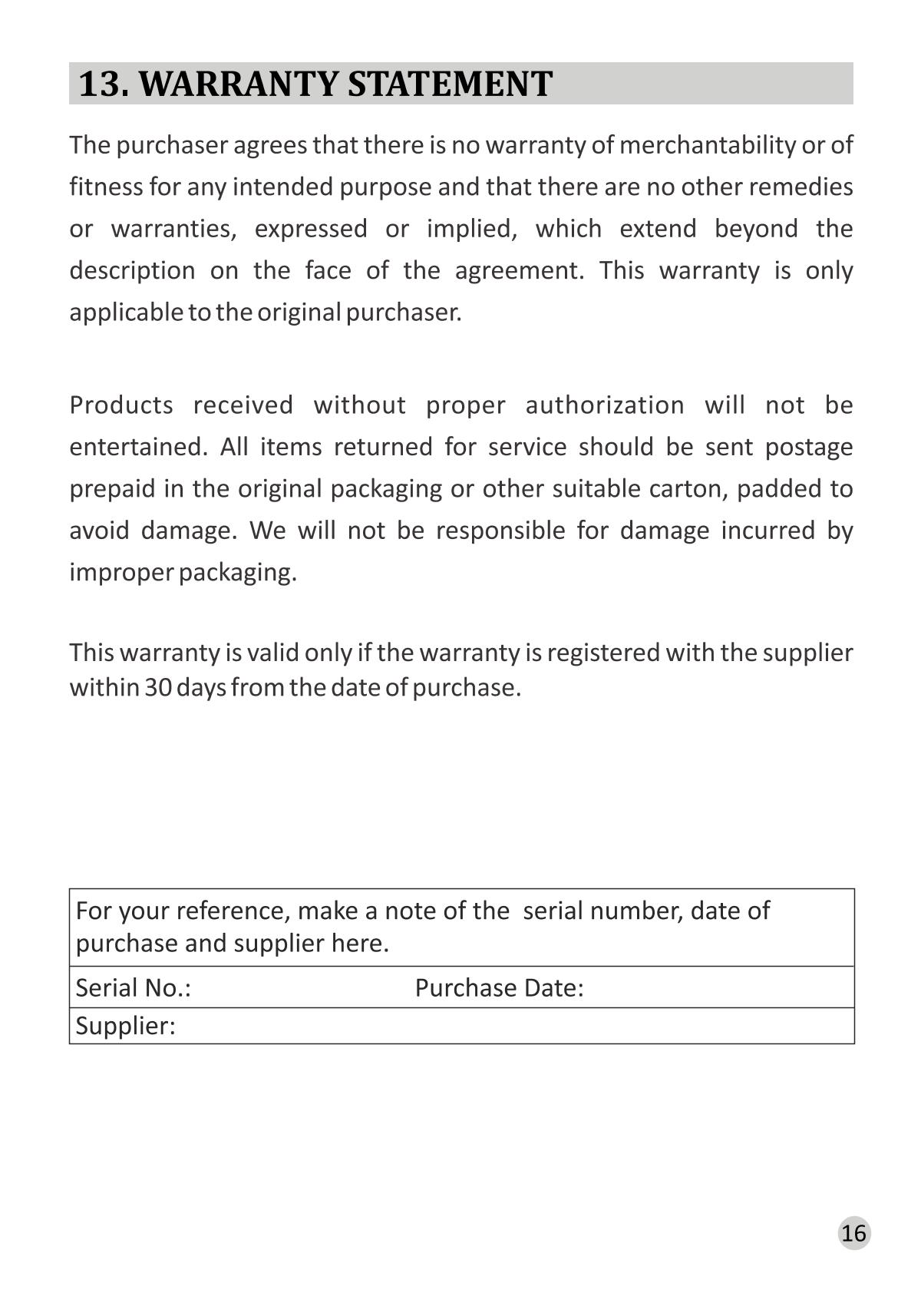 BIOFIL MS 15M Magnetic StirrerManual page 20