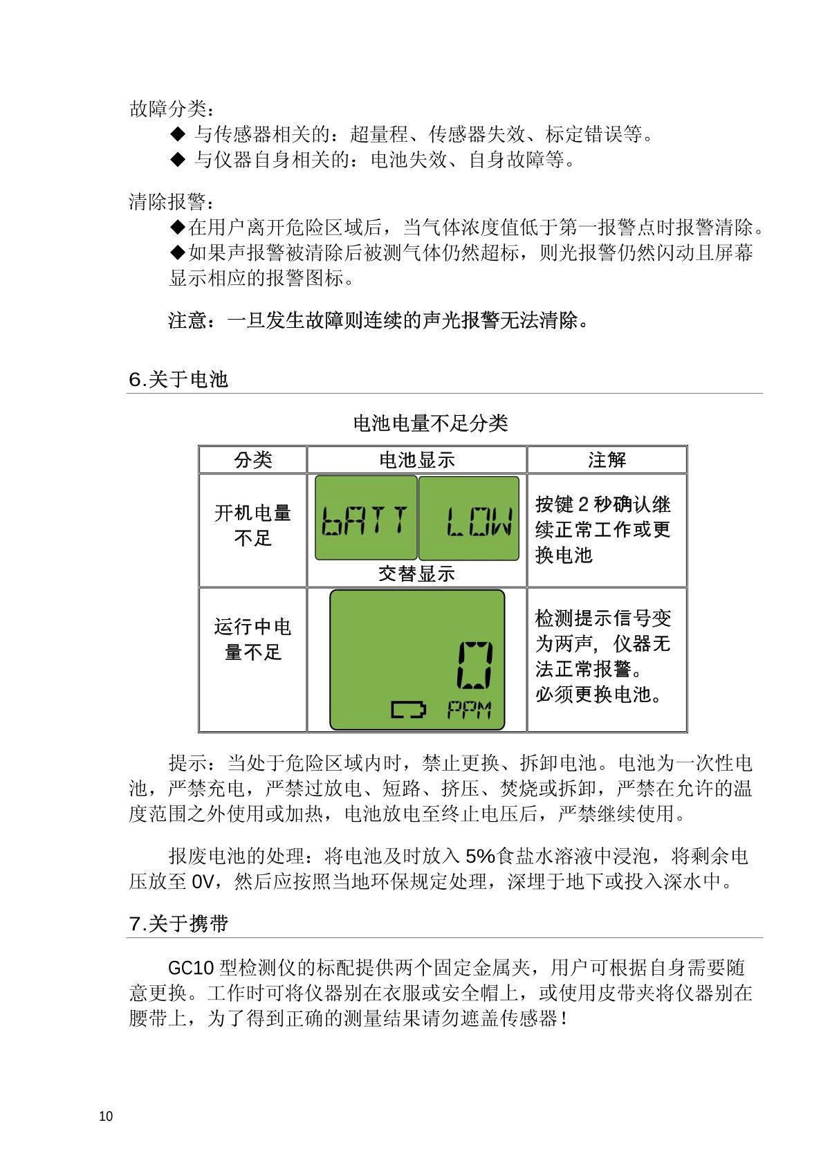SAFETAK GC10S-CO Carbon monoxide DetectorManual page 10