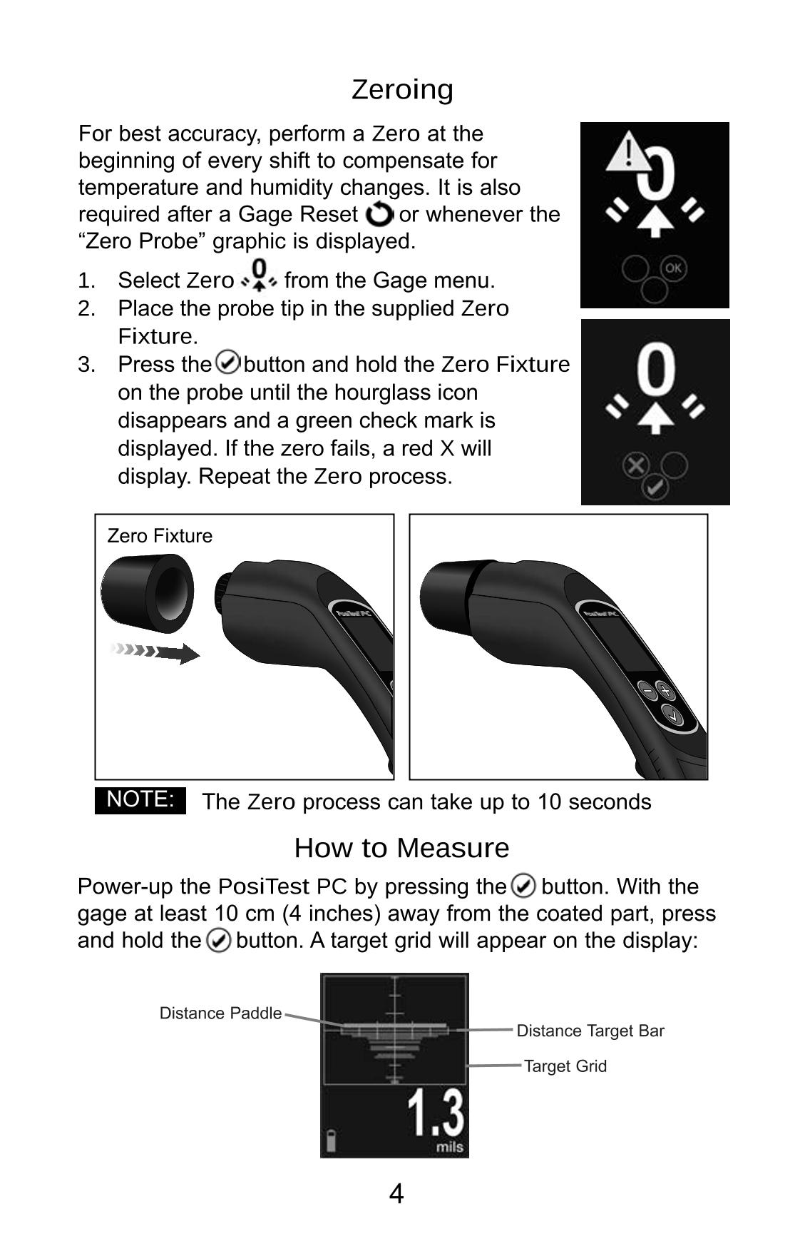 Defelsko PosiTest PC Non-contact uncured powder Thickness GaugeManual page 5