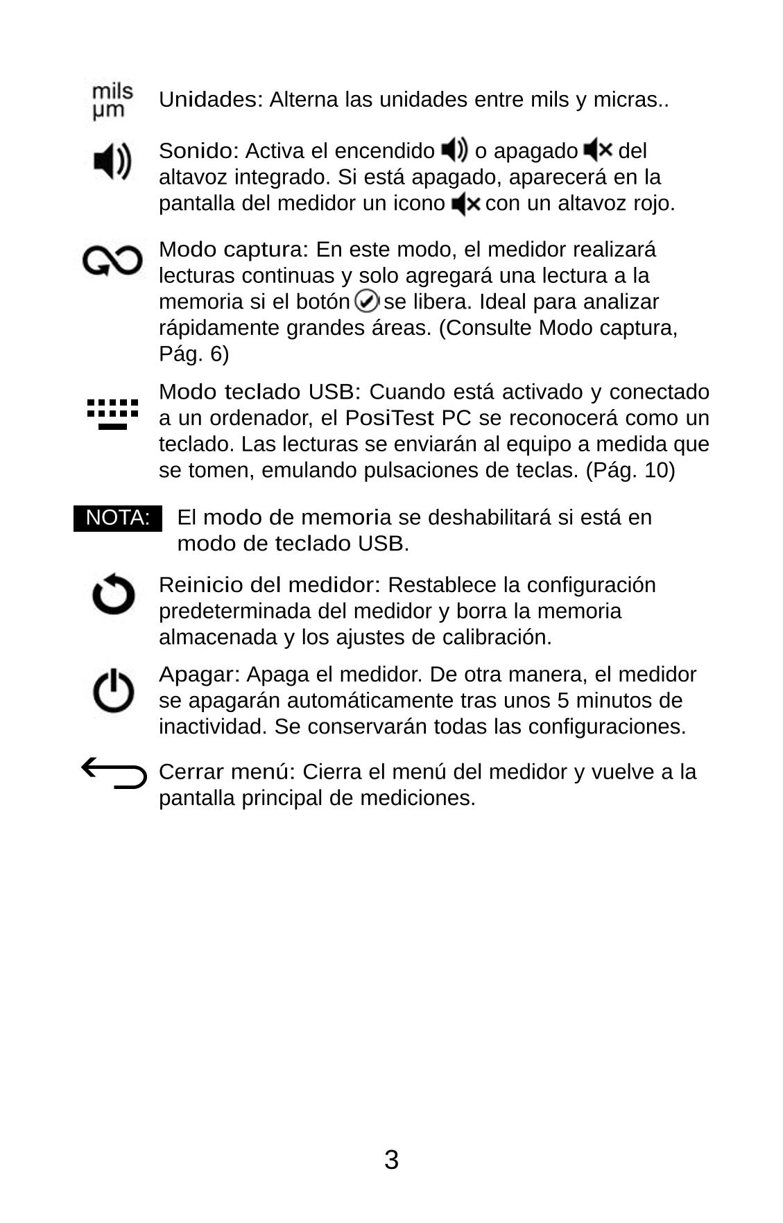 Defelsko PosiTest PC Non-contact uncured powder Thickness GaugeManual page 17