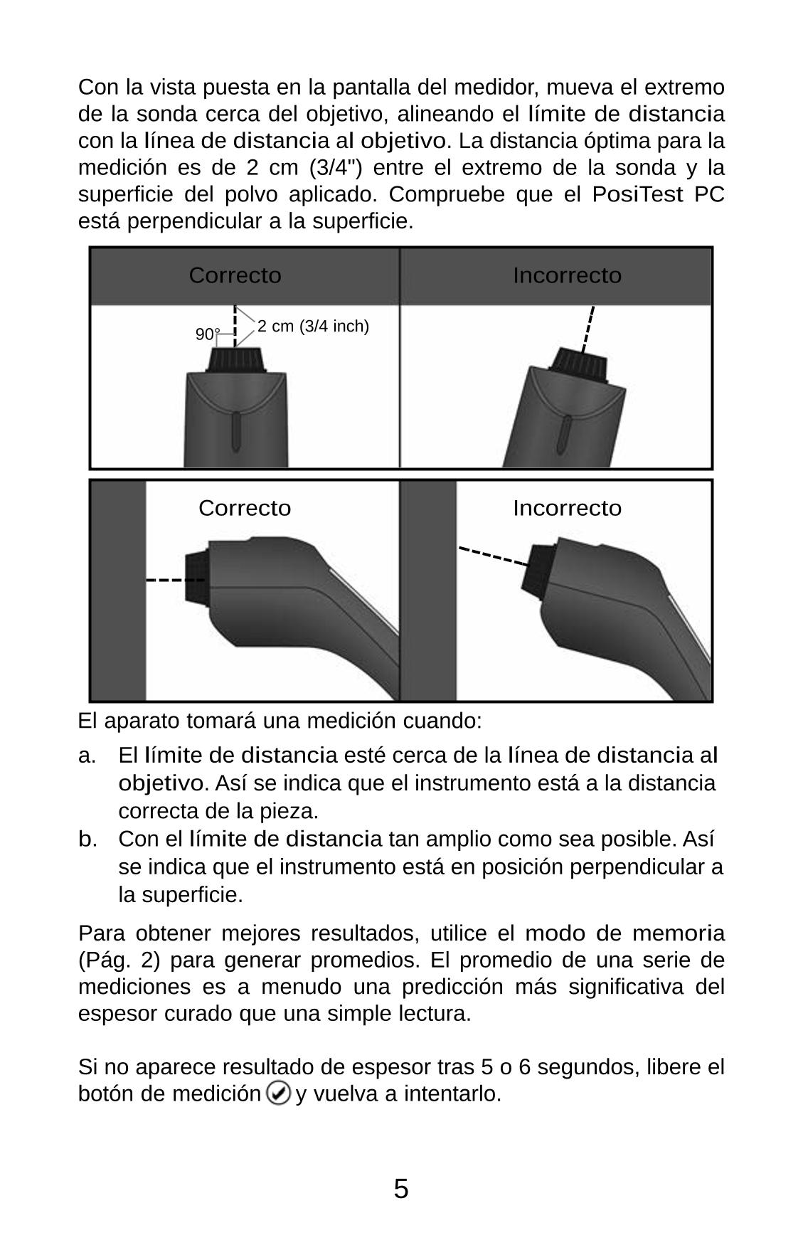 Defelsko PosiTest PC Non-contact uncured powder Thickness GaugeManual page 19