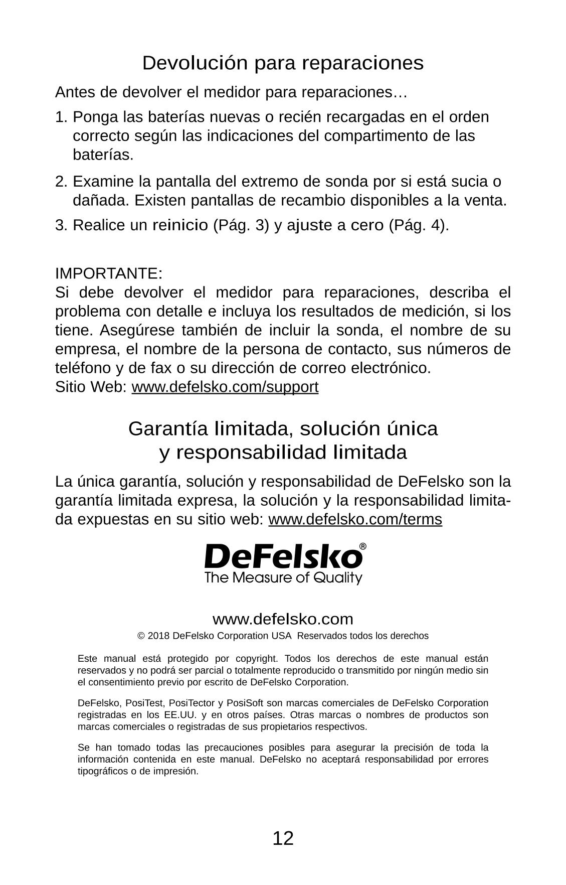 Defelsko PosiTest PC Non-contact uncured powder Thickness GaugeManual page 26