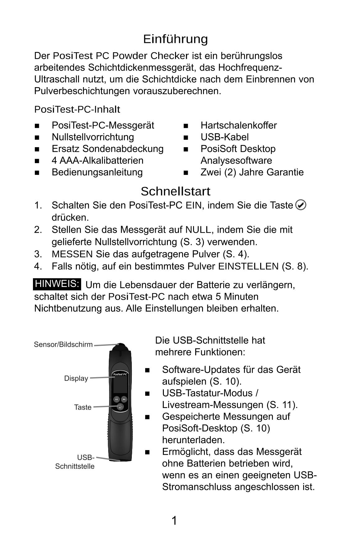Defelsko PosiTest PC Non-contact uncured powder Thickness GaugeManual page 29