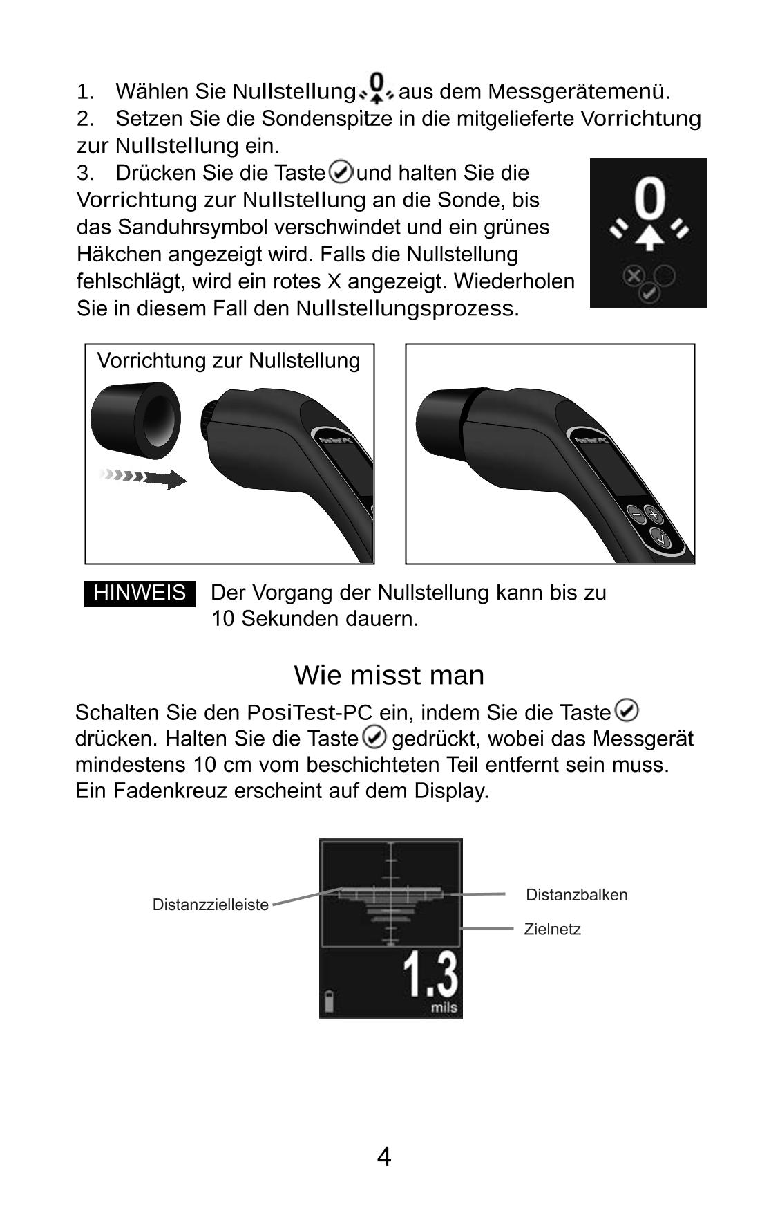 Defelsko PosiTest PC Non-contact uncured powder Thickness GaugeManual page 32