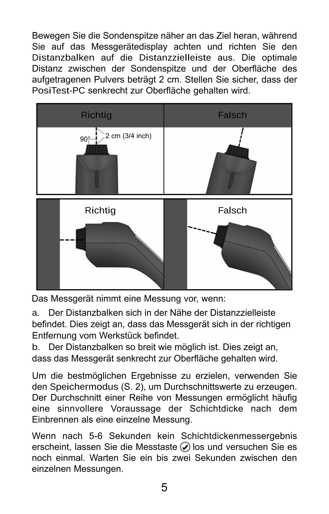 Defelsko PosiTest PC Non-contact uncured powder Thickness GaugeManual page 33