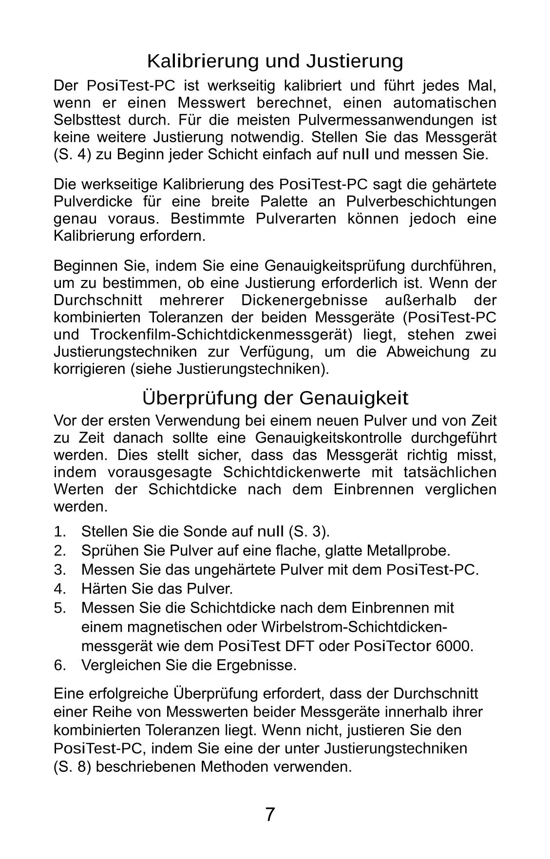 Defelsko PosiTest PC Non-contact uncured powder Thickness GaugeManual page 35