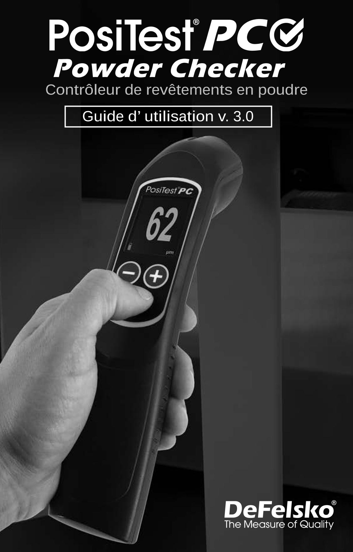 Defelsko PosiTest PC Non-contact uncured powder Thickness GaugeManual page 41