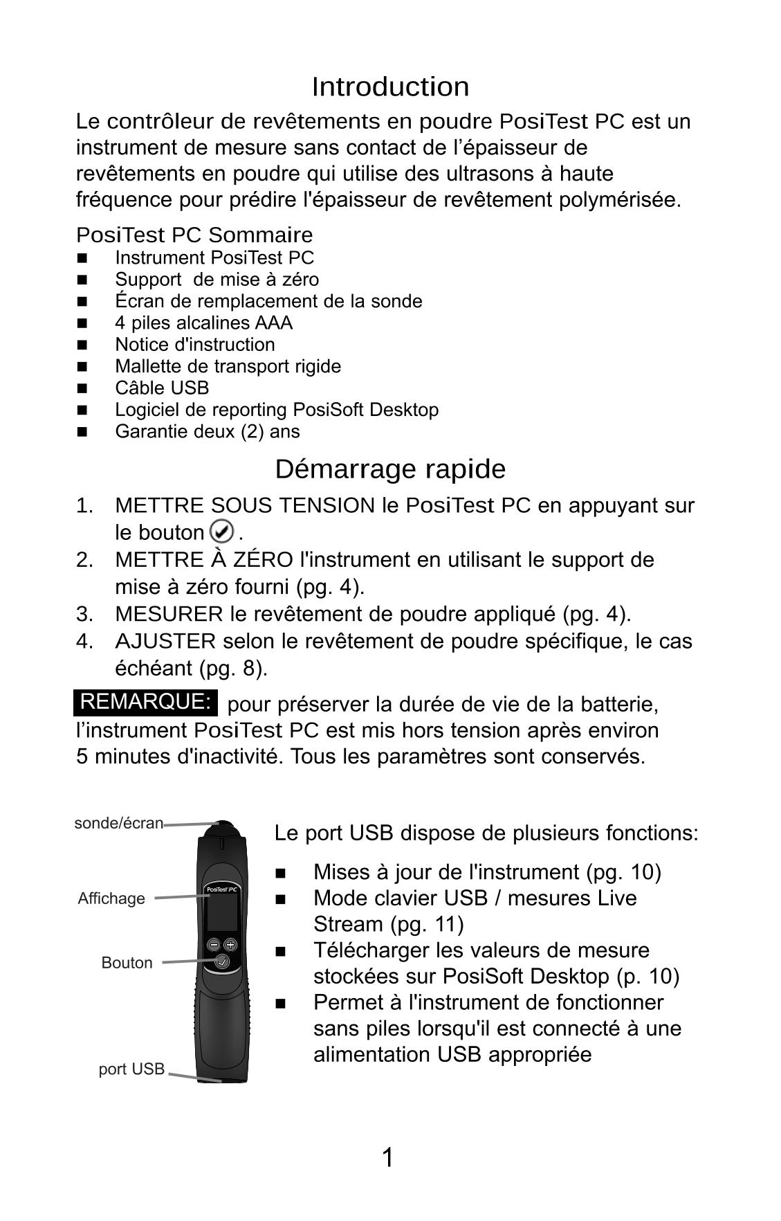 Defelsko PosiTest PC Non-contact uncured powder Thickness GaugeManual page 42