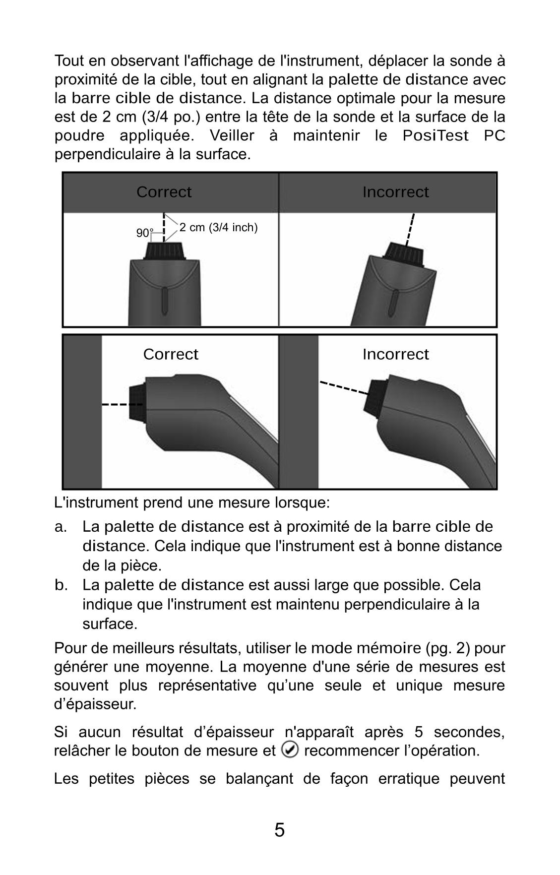 Defelsko PosiTest PC Non-contact uncured powder Thickness GaugeManual page 46