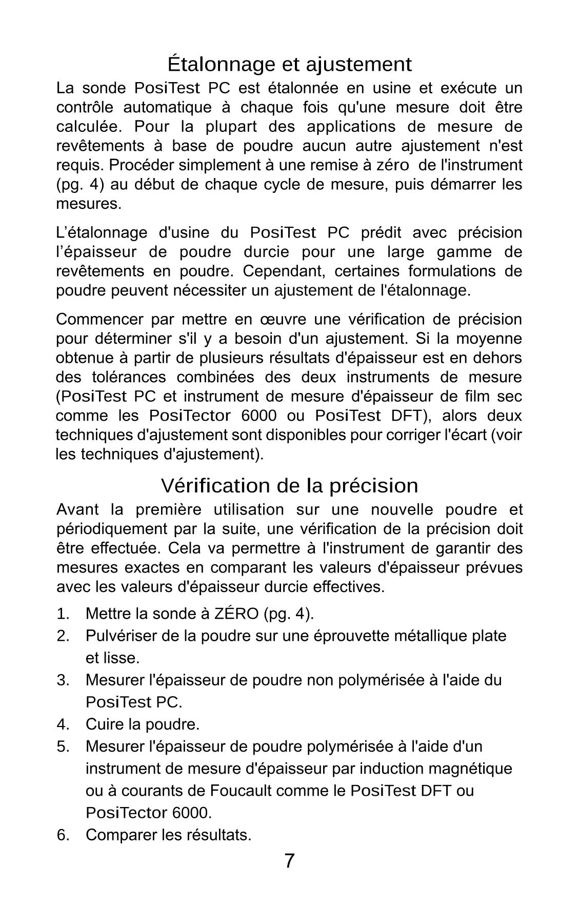 Defelsko PosiTest PC Non-contact uncured powder Thickness GaugeManual page 48