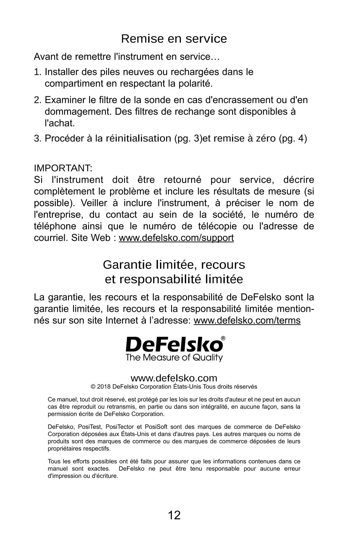 Defelsko PosiTest PC Non-contact uncured powder Thickness GaugeManual page 53