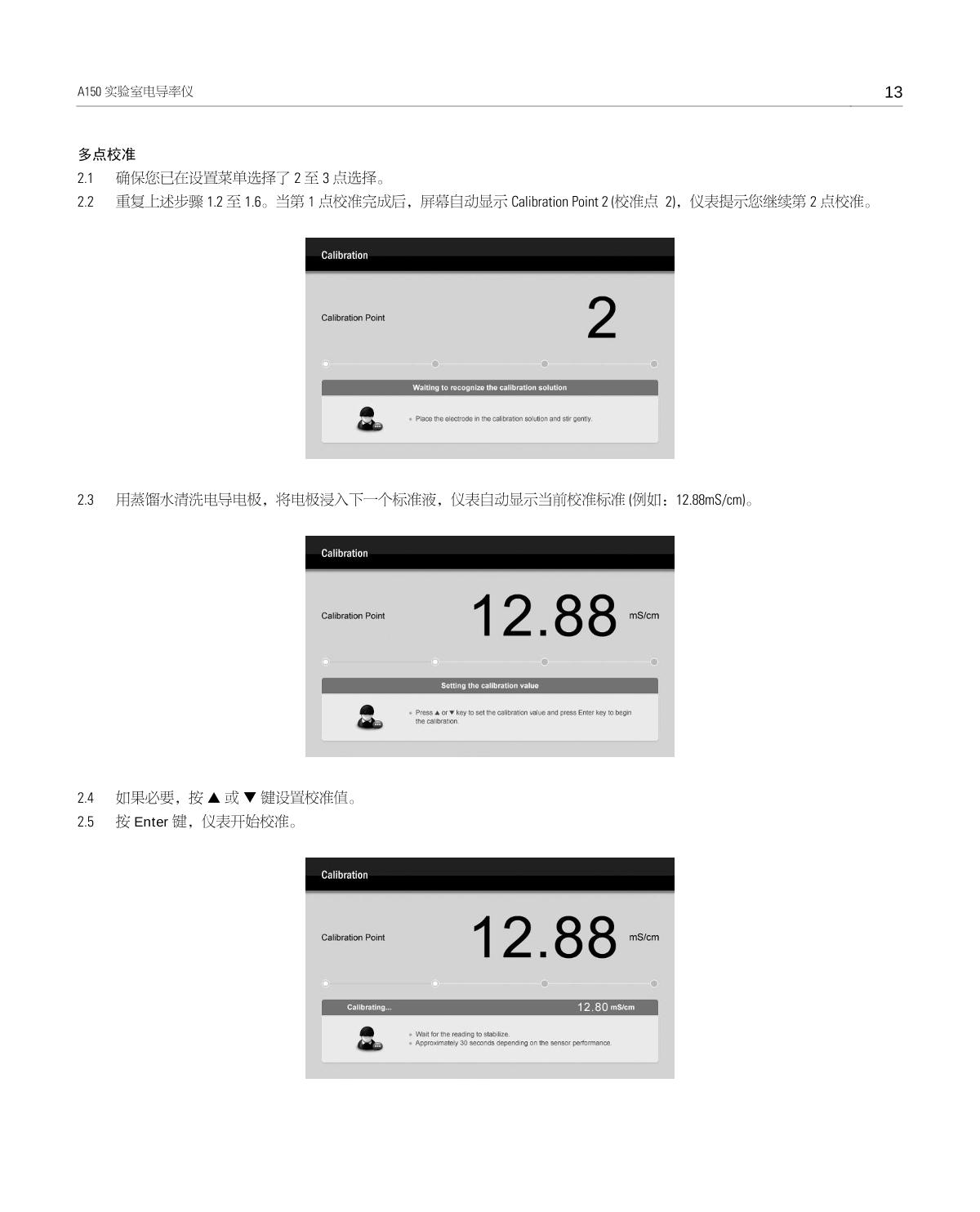 Bante A150-UK Laboratory conductivity /TDS/salinity/resistivity meterManual page 14
