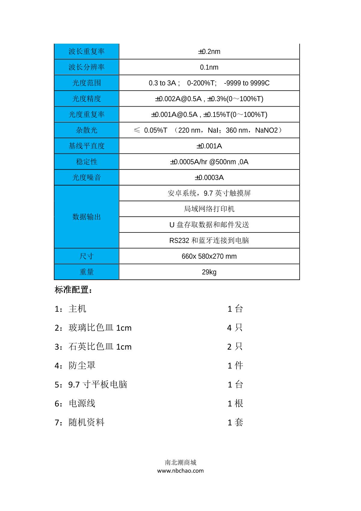 laspec Alpha-1900SPlus Ultraviolet-visible spectrophoto-meter brochure page 4