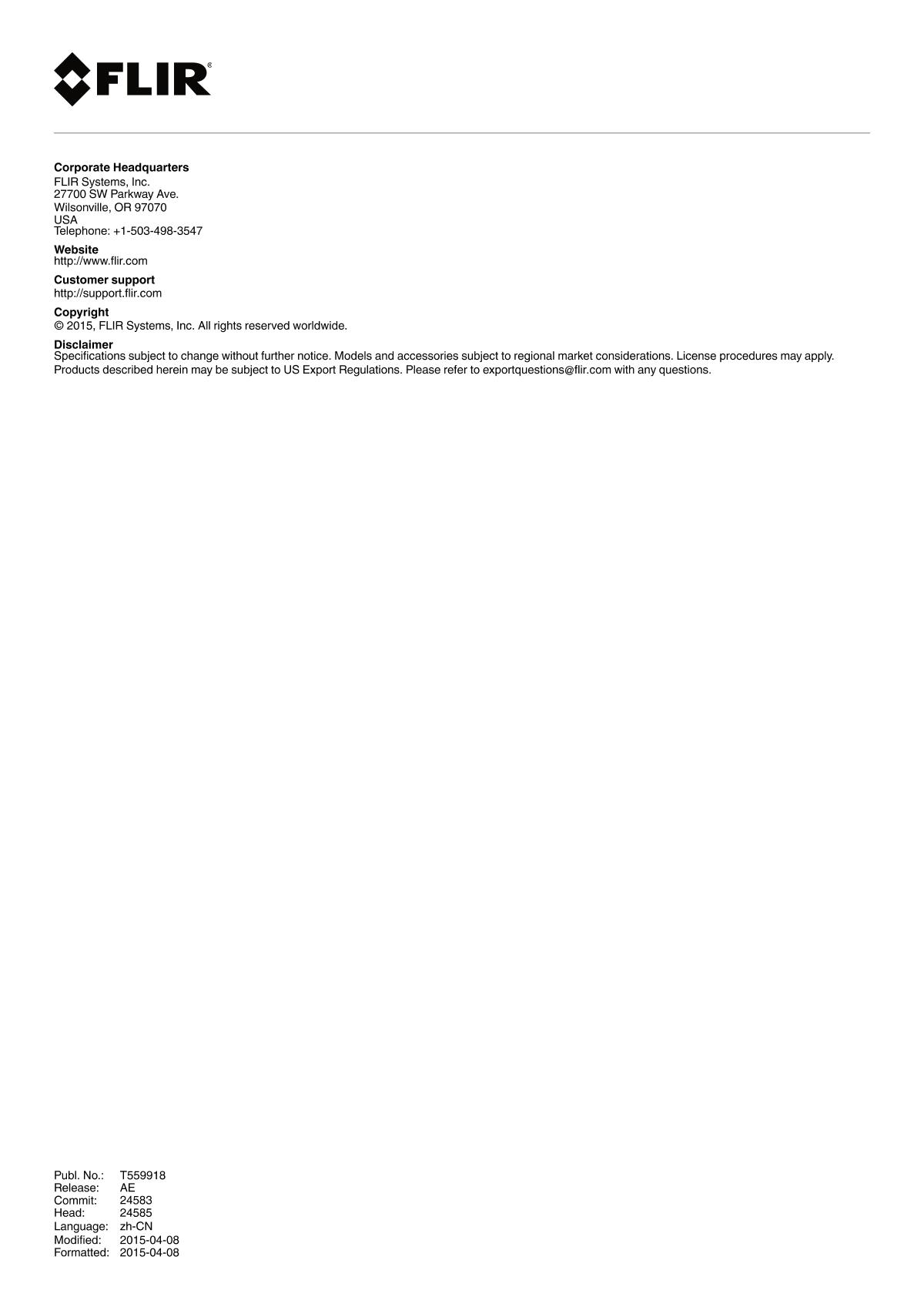 FLIR Flir C3 Portable Thermal Imaging CameraManual page 72