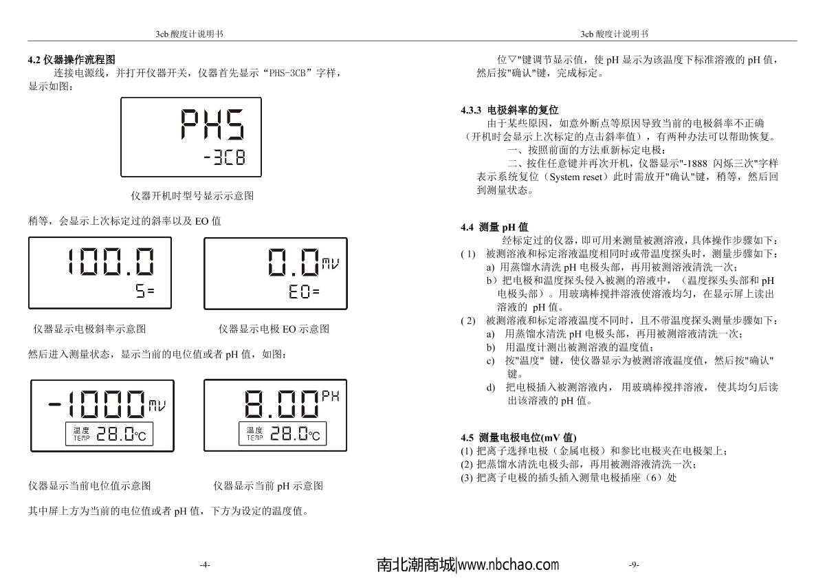 YuePing PHS-3CB electrode ElectrodeManual page 6