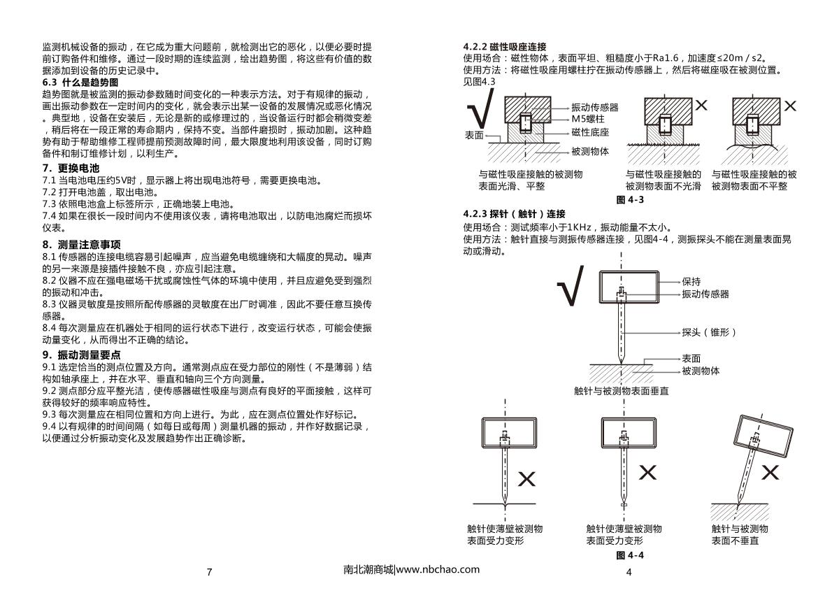 LANDTEK VM-6380 VibratIon MeterManual page 5