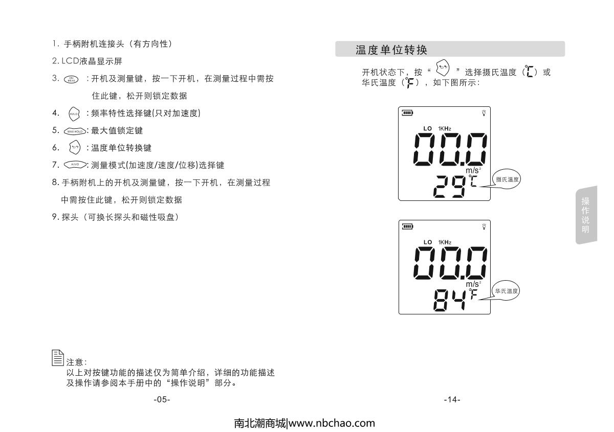 SMART SENSOR AR63B VibratIon MeterManual page 8