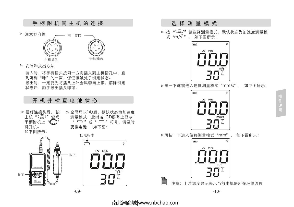 SMART SENSOR AR63B VibratIon MeterManual page 12