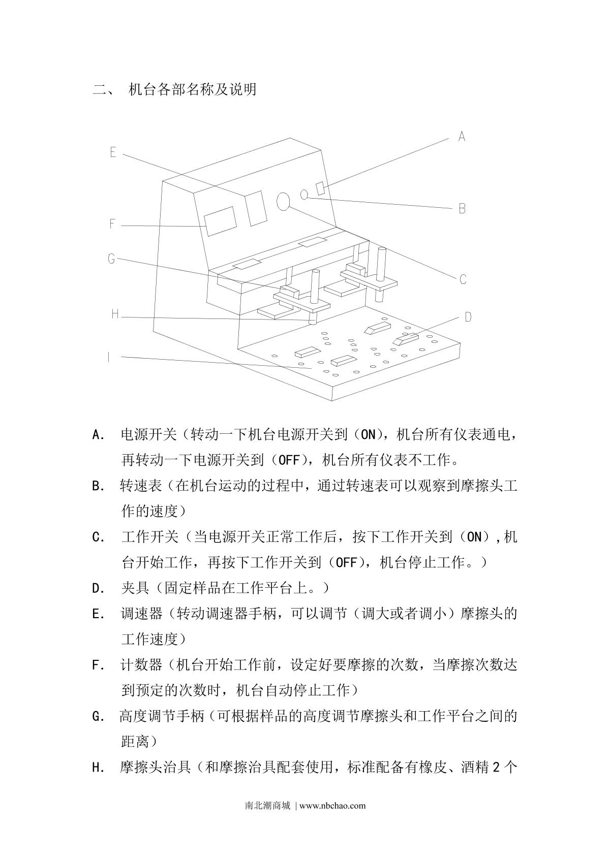 Pushen A20-339 Rubber alcohol Wear resistance TesterManual page 3