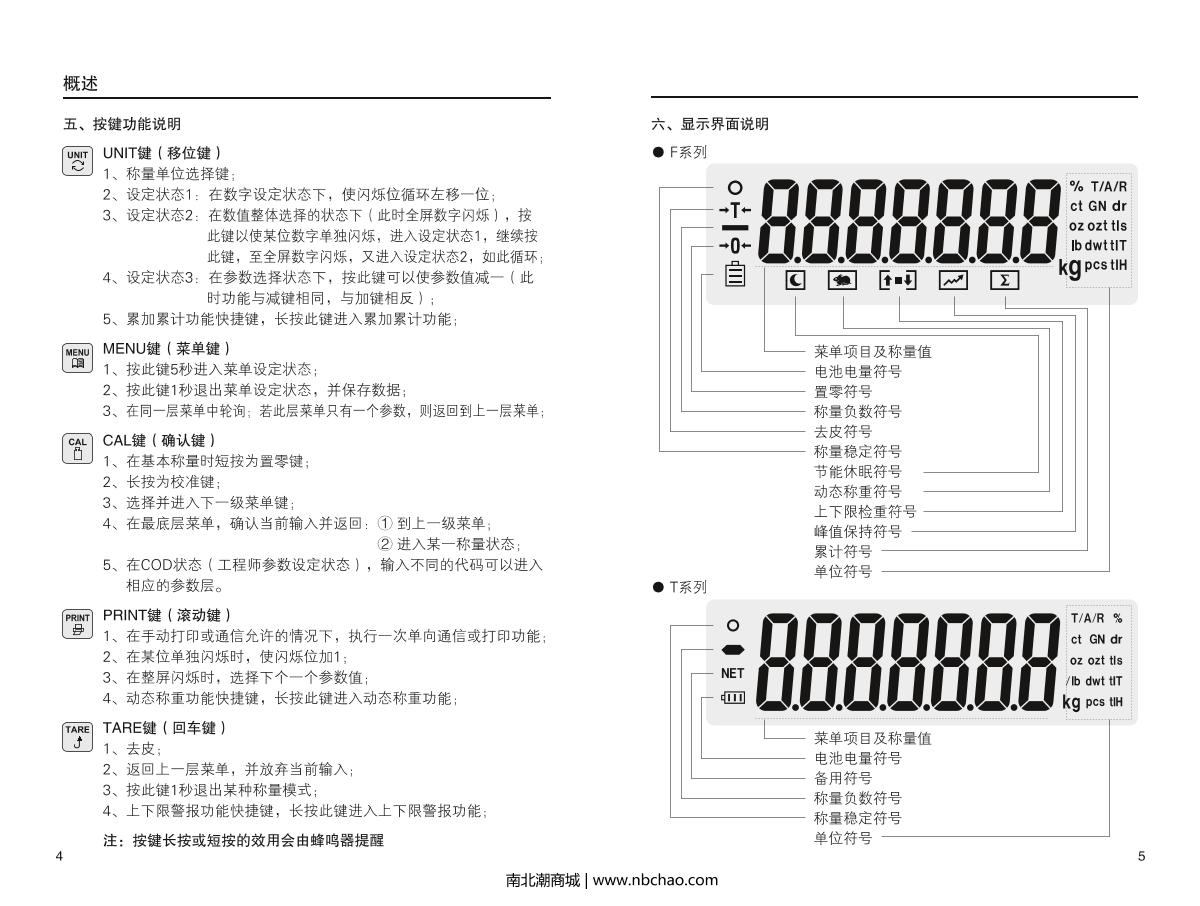 HuaZhi DTT-A2000 Electronic BalanceManual page 4