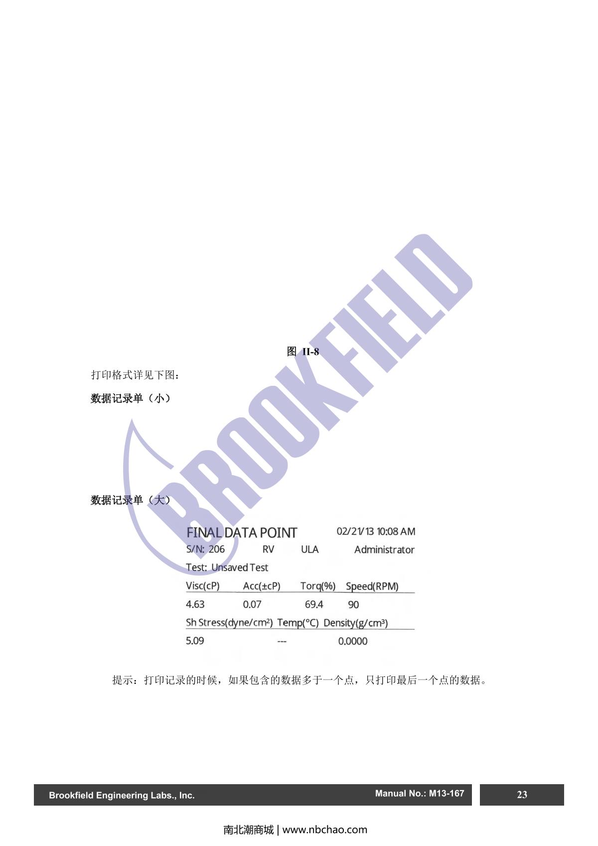 Brookfield DV2TRV ViscometerManual page 23