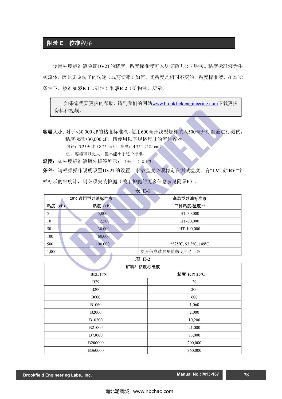 Brookfield DV2TRV ViscometerManual page 78