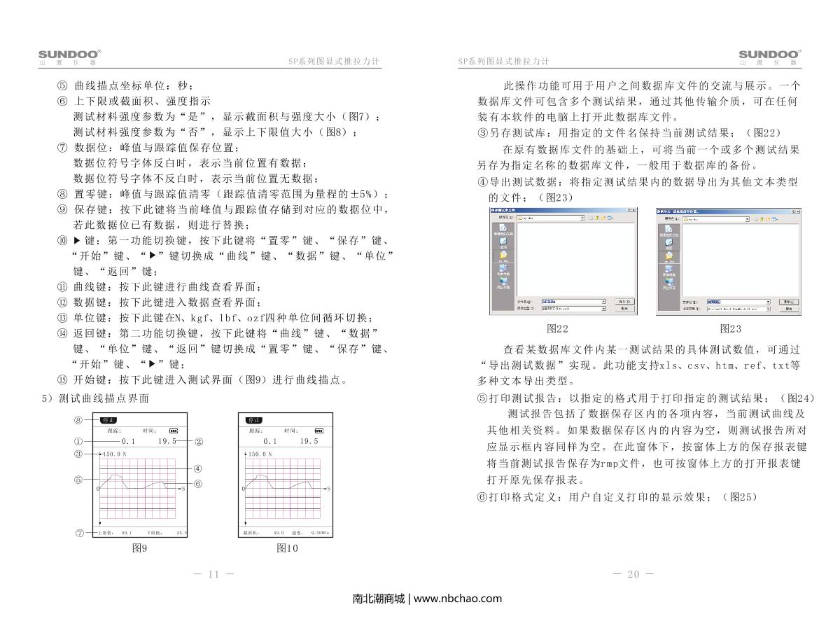 SUNDOO SP-10 Force Gauge (Graphical)Manual page 13
