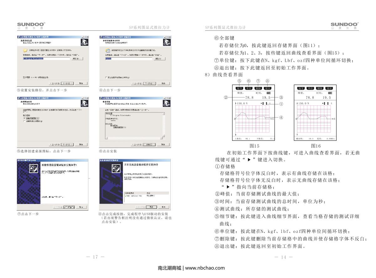 SUNDOO SP-10 Force Gauge (Graphical)Manual page 16