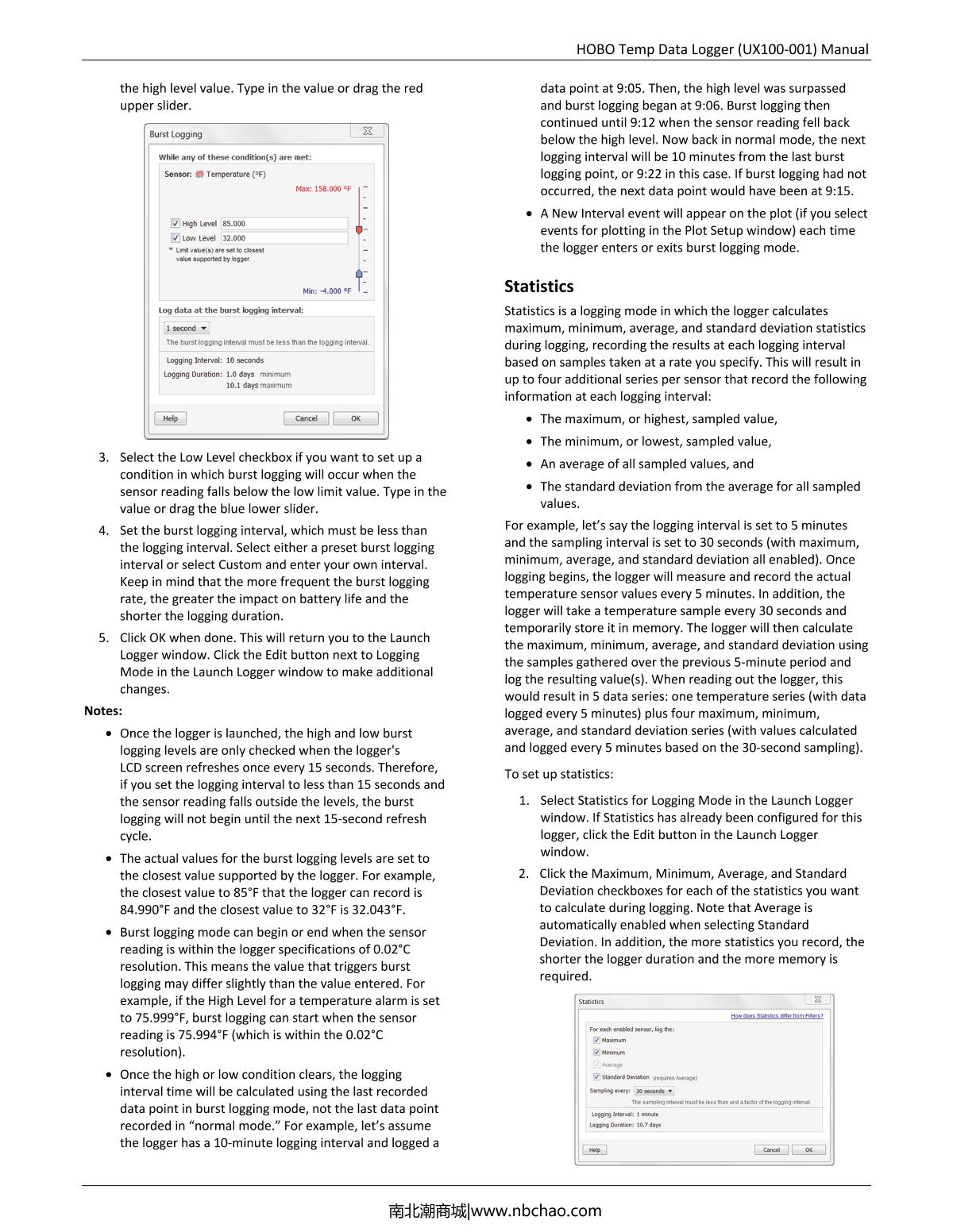 ONSET HOBO UX100-001 Temperature RecorderManual page 5