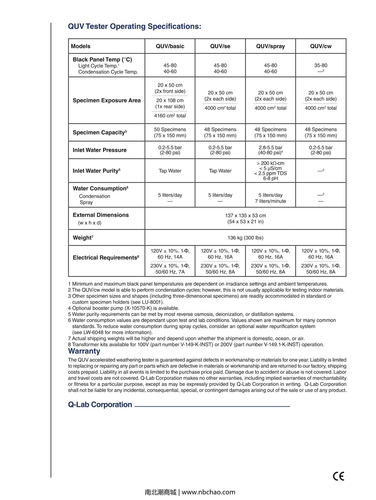 美国QLab UVA340+ 灯管说明书_南北潮商城
