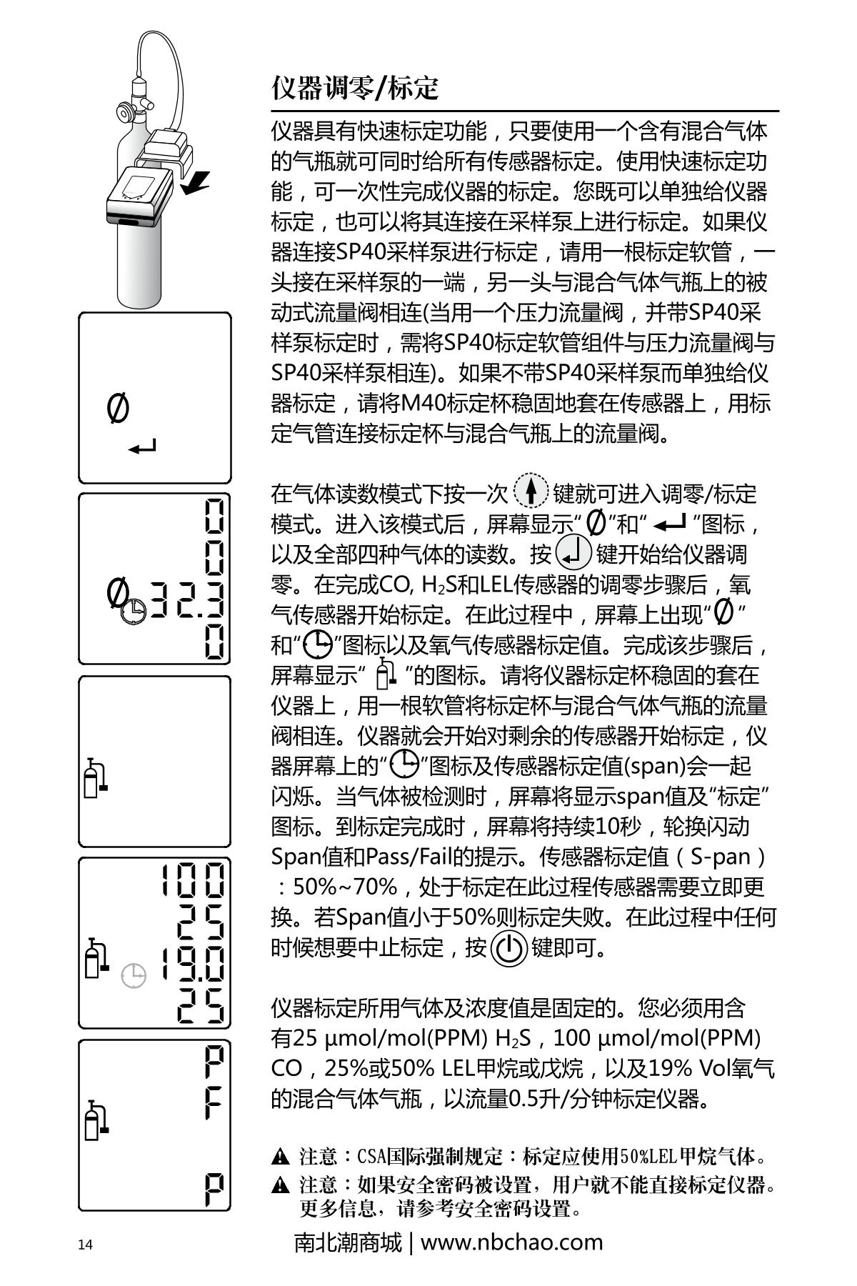 INDUSTRIAL SCIENTIFIC M40(LEL/H2S/CO/O2) Gas DetectorManual page 16