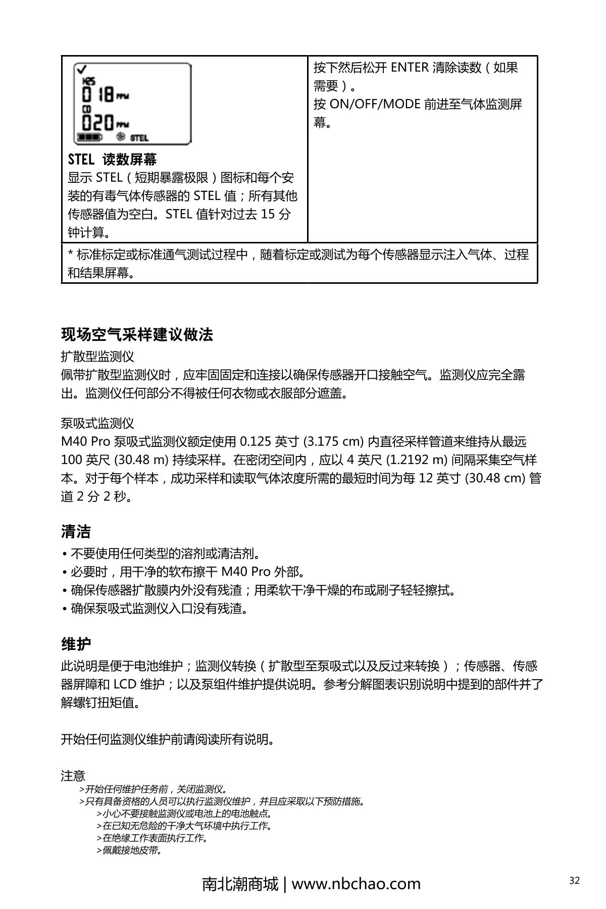 INDUSTRIAL SCIENTIFIC M40PRO(LEL/H2S/CO/O2) Gas Detector with pump suctionManual page 37