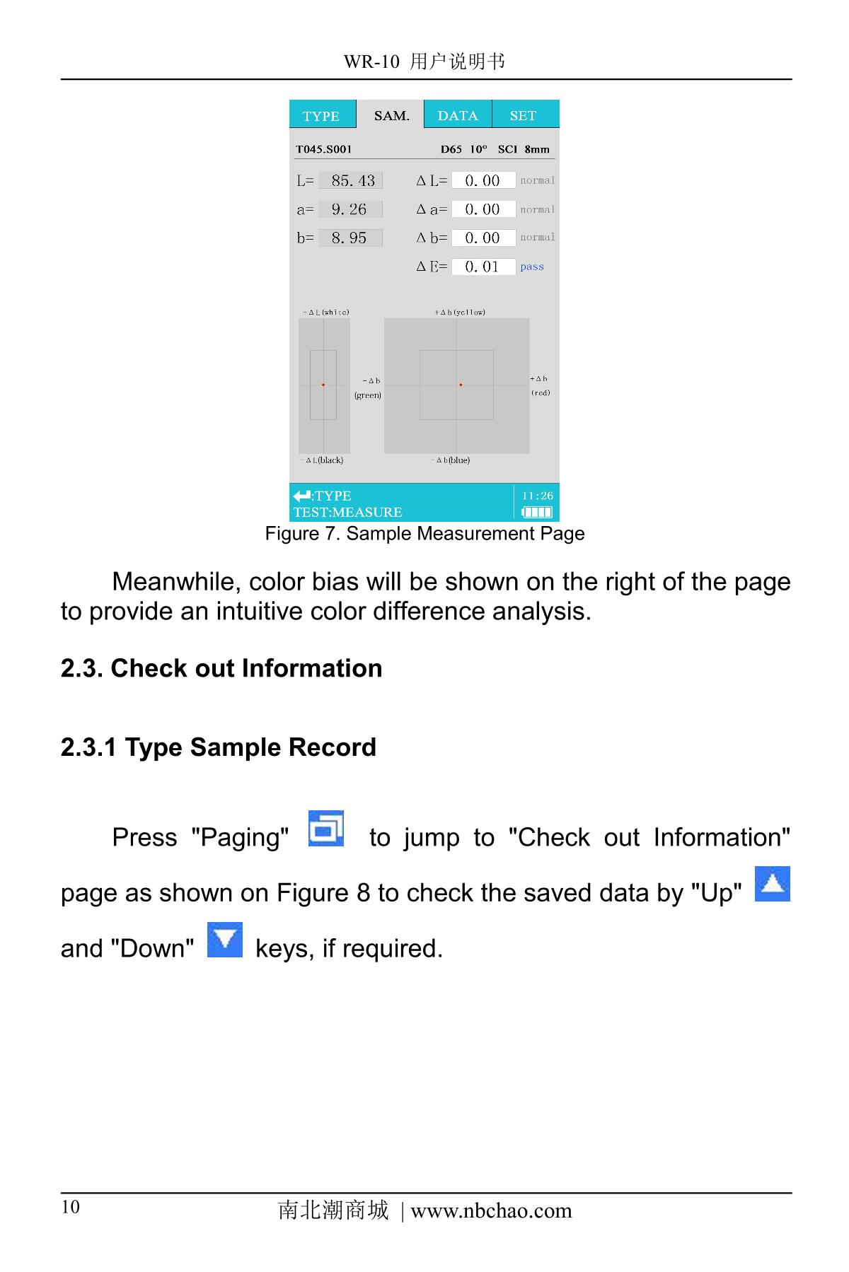 IWAVE WR10QC ColorimeterManual page 26