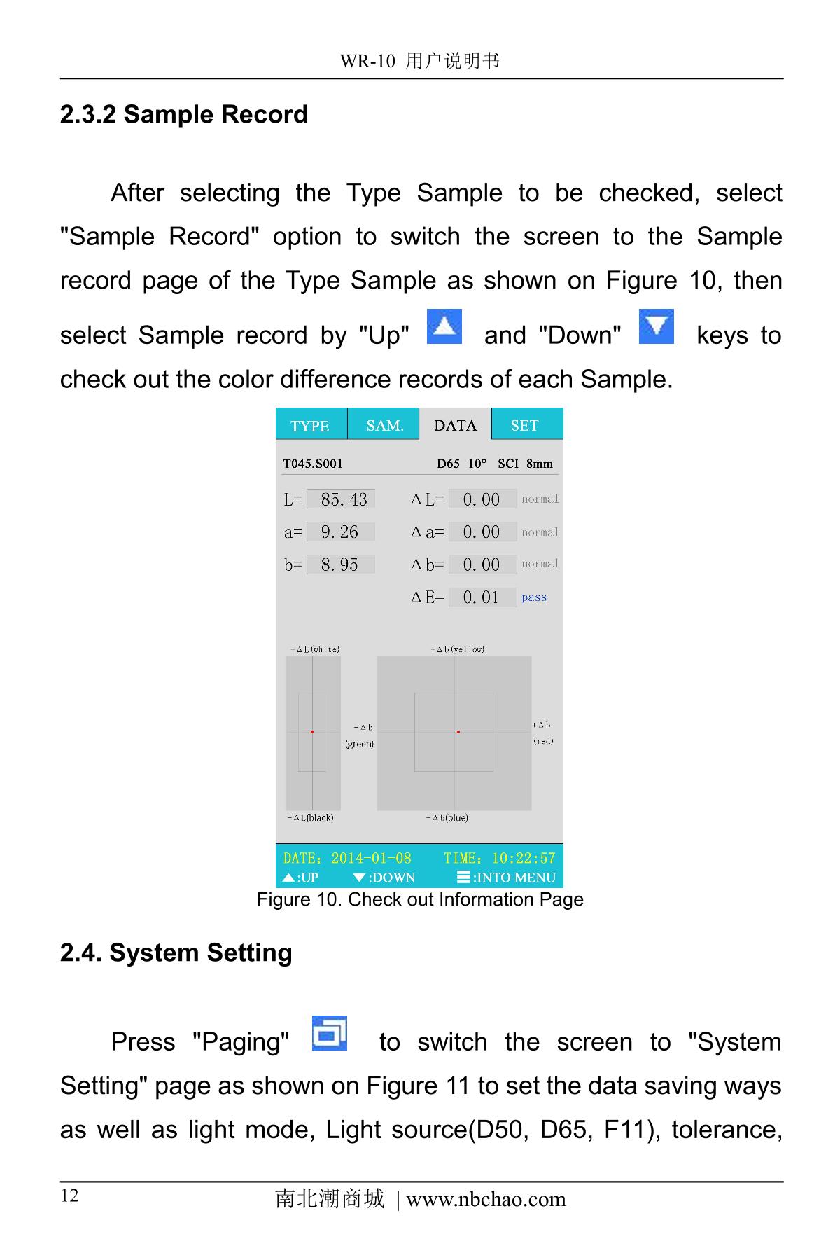 IWAVE WR10QC ColorimeterManual page 28