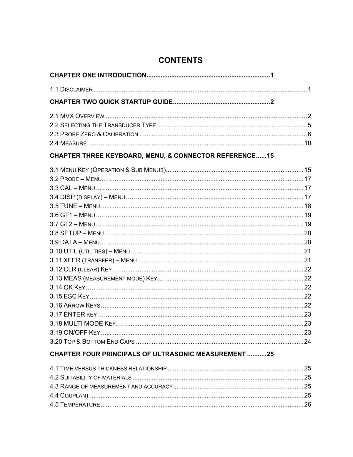 DAKOTA MVX Ultrasonic Thickness GaugeManual page 3