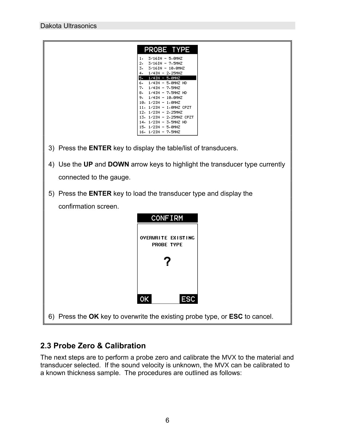DAKOTA MVX Ultrasonic Thickness GaugeManual page 12