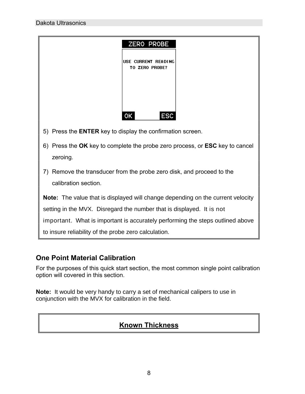 DAKOTA MVX Ultrasonic Thickness GaugeManual page 14