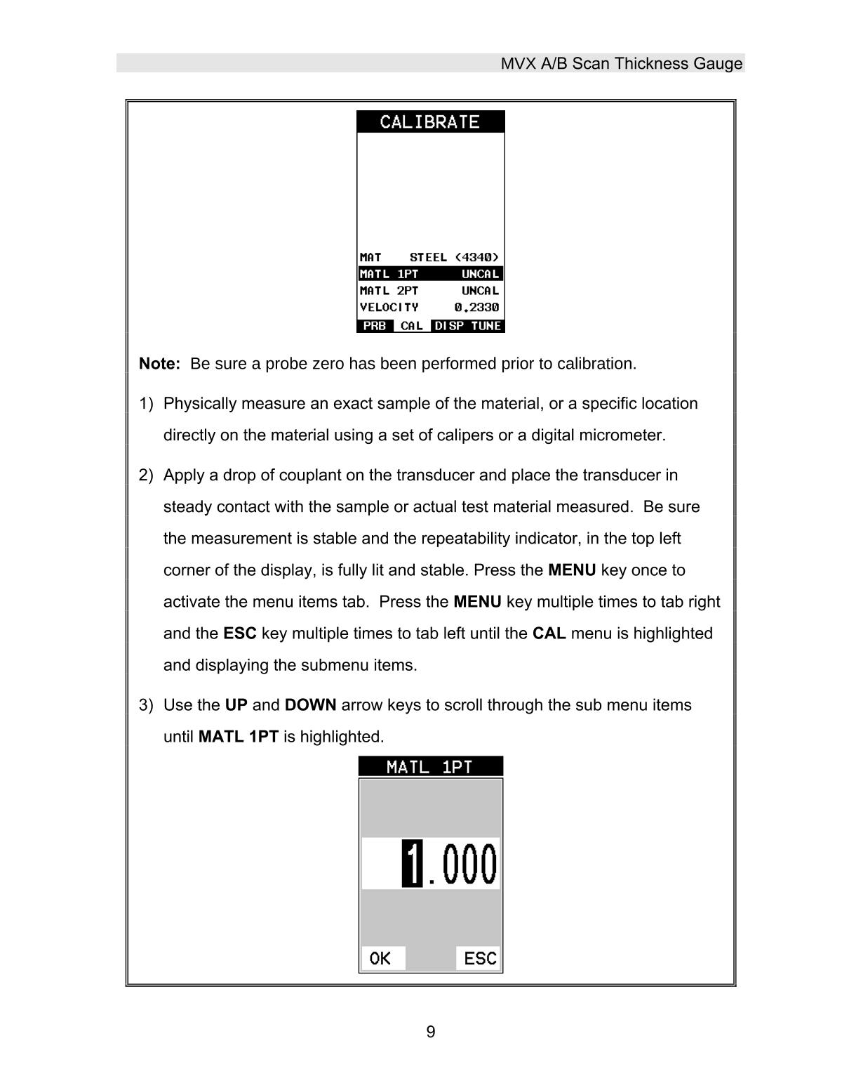DAKOTA MVX Ultrasonic Thickness GaugeManual page 15